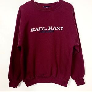 KARL KANI Vintage Men’s Sweater SZ Large Burgundy